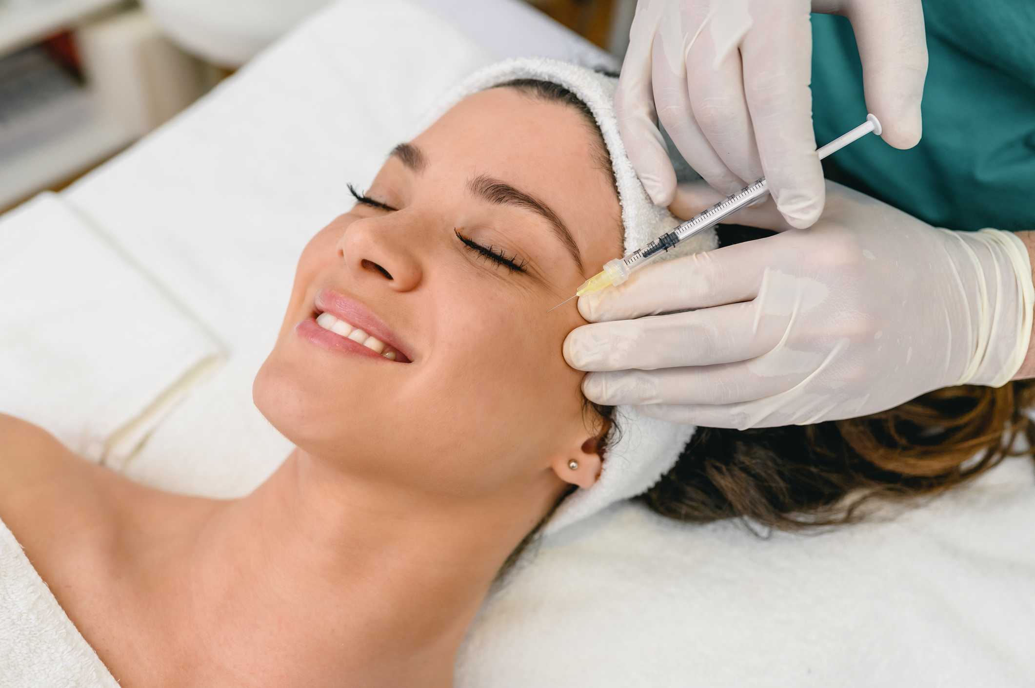 Aesthetic treatment in progress